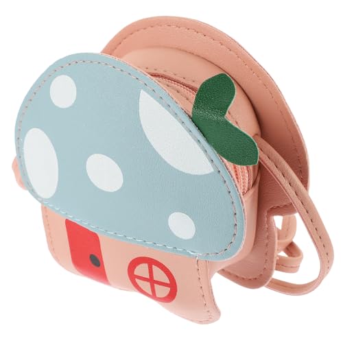 Ipetboom 1 Stück Pilz Umhängetasche Cartoon Geldbörse Münzbeutel Mode Umhängetasche für Mädchen Zufällige Farbe für Münzen Snacks und Kleine Gegenstände von Ipetboom