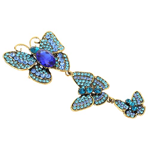 Ipetboom Vintage Schmetterlingsbrosche für Damen Corsage Strass Modisches Design Vielseitig Tragbar für Besondere Anlässe von Ipetboom
