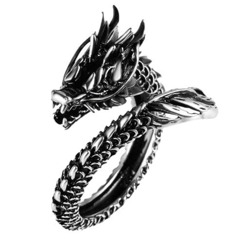 Ipetboom Drachen-design-offener-ring -retro-stil-hand-dekoration-mann-schmuck -ethno-stil-vintage-ring-oeffnungsring von Ipetboom