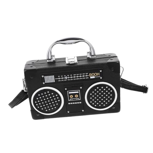 Ipetboom 1 Stück Stylische Damen Umhängetasche im Retro Radio Design Schultertasche für Besondere Anlässe Große Kapazität Modisches Accessoire Strapazierfähigem Material für Schlüssel und von Ipetboom