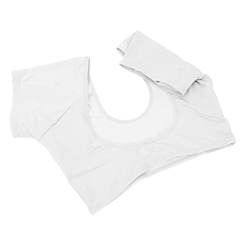 Ipetboom 1 Stück Unterarm Schweißpads Weste Atmungsaktive Baumwoll Absorber Vest Schweißabsorbierende Weste für Damen für Yoga Arbeit Sport und Alltag Weiß von Ipetboom