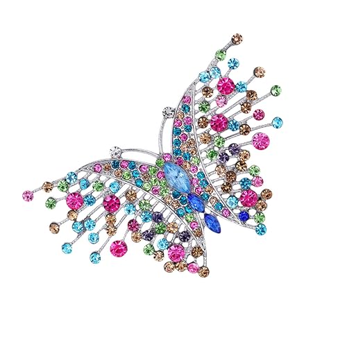 Ipetboom Schmetterlingsbrosche Mit Strass Kreative Anstecknadel Für Damen Stilvolle Brosche Aus Legierung Modisches Design Für Kleidung Taschen Hüte Für Freizeit Und Besondere Anlässe von Ipetboom