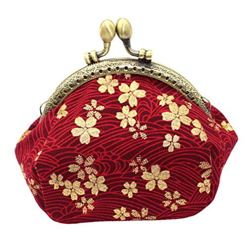 Ipetboom Münztasche Mit Kirschblütenmuster Tragbare Geldbörse Für Kleingeld Und Lippenstifte Aufbewahrungstasche Für Münzgeld von Ipetboom