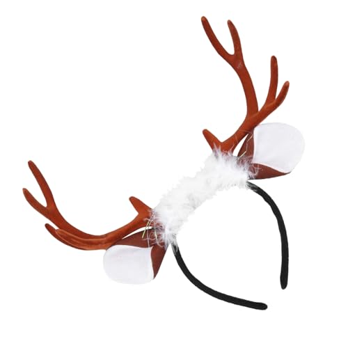Ipetboom Geweih Kopfschmuck Haarreif Stirnband Für Junge Mädchen Weihnachten Cosplay Party Outfit Accessoire Mit Süßem Design Für Festival Und Winter Events von Ipetboom