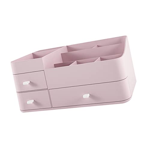 Ipetboom 1 Stück Karton Büro-Aufbewahrungsboxen Desktop-Kosmetik-Organizer schminkpinsel Make-up-Halter Desktop-Make-up-Organizer Lippenstift Aufbewahrungskiste Regal Rosa von Ipetboom