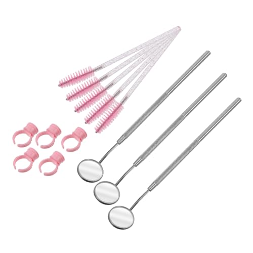 1 Wimpern Make-up-tools Pigment Fingerring Wimpernkleberinghalter Wimpernpinselspiegel Falscher Wimpernspiegel Stirnbürsten Mascara-spiegel Schminkspiegel Plastik Frau Bilden von Ipetboom