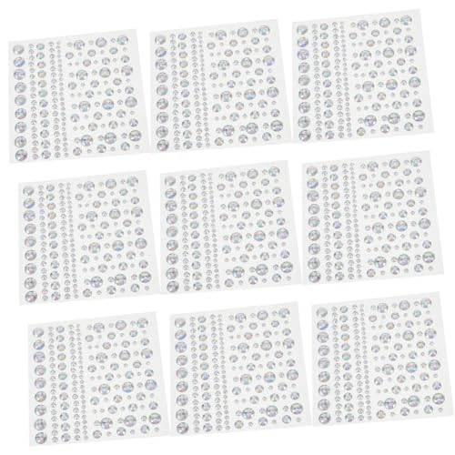 Ipetboom 10 Blatt selbstklebende Strasssteine aufkleber Augen-Strass-Make-up Gesicht Strasssteine Plastik von Ipetboom