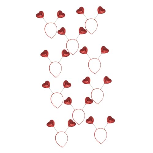 Ipetboom 10 Stk Haarschmuck für Mädchen Kleid für Mädchen Geschenk für Mädchen Haargummis Stirnband Haarband mit Pailletten Frauen Haarreifen Liebe Kopfbedeckung Außerirdischer Amor Damen von Ipetboom