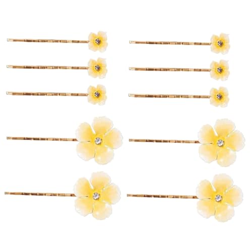 Ipetboom 10 Stk braut haarspange Haarschmuck für Frauen strass bobby haarnadeln Haarklammer Haarspangen Haarschmuck für Damen Haarschmuck mit Blumen die Blumen Blüte Zinklegierung von Ipetboom