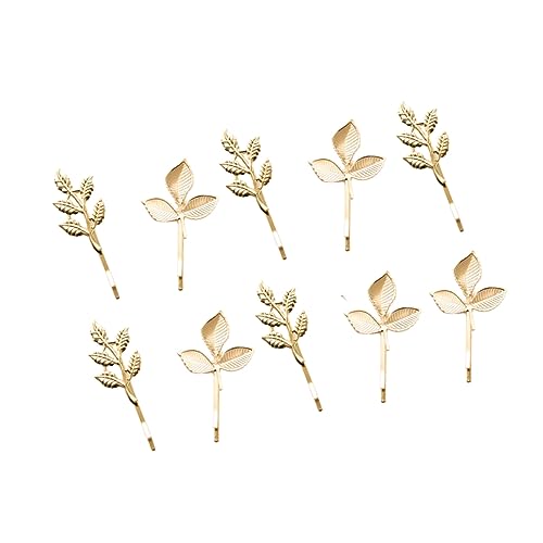 Ipetboom 10 Stück Blattform Haarspangen Legierung für Frauen Haarnadeln Haarschmuck für Alltag und Partys von Ipetboom