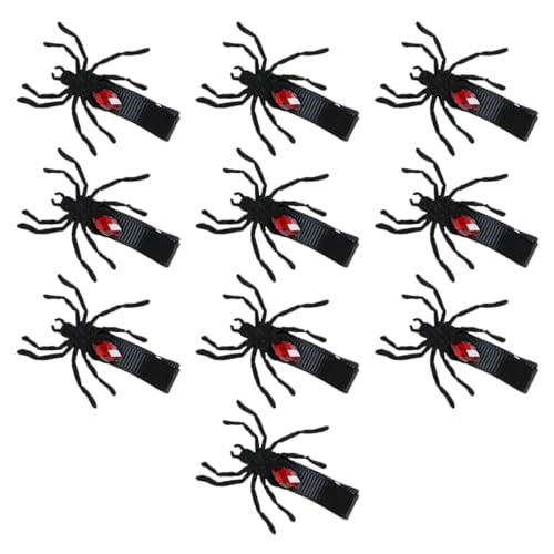 Ipetboom 10 Stück Halloween Haarspangen Halloween Spinnenanhänger Spinnennetz Haarspangen Spinnen Halloween Dekorationen Kostüm Gefälschte Haarnadel Halloween Party Halloween von Ipetboom