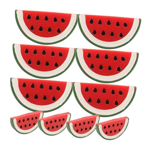 Ipetboom 10 Stück Harz Handyhüllen Dekore Melone DIY Handyhüllen Charm Künstliche Haarscheiben Themen Accessoire Party Zubehör Große Clips Bobby Mikro Landschaftsornamente Roter von Ipetboom
