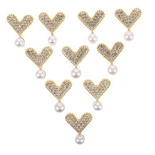 Ipetboom 10 Stück Herzbrosche Perlen Reversnadel Liebesbrosche – Schalnadel Clip Braut Corsage Hochzeitsfeier Kleidungszubehör Für Frauen Freundin Mutter von Ipetboom