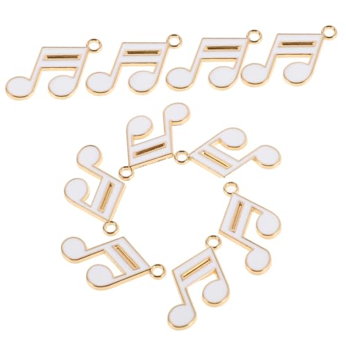 Ipetboom Charm-perlen Mit Musikinstrumenten- 10 Stück Musiknoten- Schmuckset Armband Ohrringe Halskette Schlüsselanhänger Zinklegierung von Ipetboom
