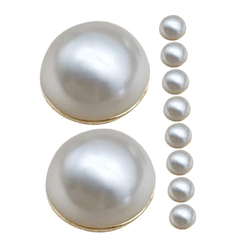 Ipetboom 10 Stück Schleiergewichte Hemdknopfnadeln Falsche Knöpfe Kleidergewichte Für Windknopfverschluss Hijab Knöpfe Kleiderdekorationen Schalnadeln Knöpfe Ohne Nähen Knopf von Ipetboom