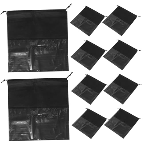 Ipetboom 10stücke Schuhbeutel Aus Vliesstoff Mit Kordelzug Und Sichtfenster Aufbewahrungsbeutel Für Schuhe Kleidung Und Accessoires Praktische Reiseorganisationstaschen Für Männer Und von Ipetboom