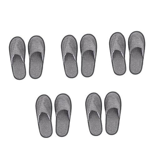Ipetboom 10 Stück Teiliges Faltbares Rutschfestes Reise hausschuh Leichte für Damen und Herren Komfortable Gäste Schlafzimmerpantoffeln Strapazierfähige Pflegeleichte Slipper von Ipetboom