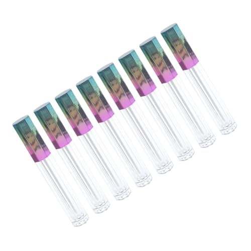 Ipetboom 10 Stück Teiliges Leere Lipgloss Flaschen Bunte Achteckige Lippenpflege Behälter aus Leichtem Langlebigem Material Kompakt und Reisefreundlich für Damen Make up und Nachfüllung von Ipetboom