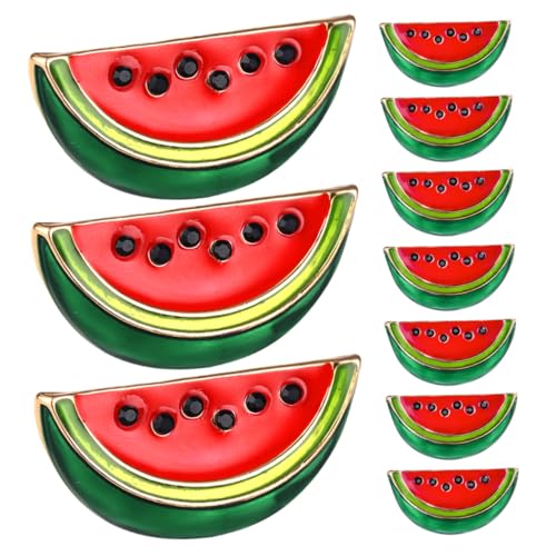 Ipetboom 10 Stück Teiliges Modische Wassermelonen broschen Leichte Cartoon lapel Pins Kreative Anstecknadeln für Cardigans Schals und Kleidung Vielseitiges Accessoire für Damen von Ipetboom