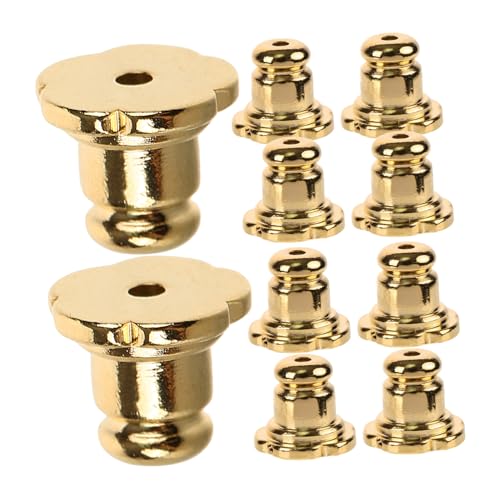 Ipetboom 10 Stück Teiliges Ohrstecker Verschluss aus Vergoldetem Kupfer Kleine Elektrobeschichtete Ohrstecker Stopper für DIY Schmuckherstellung Langlebige Ohrring Ersatzstecker mit von Ipetboom
