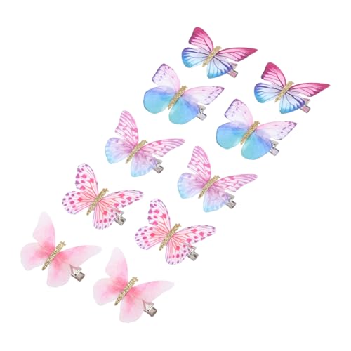 Ipetboom 10 Stück Teiliges Schmetterling Haarspangen Damen Haarschmuck Leicht und Elegant für Alltag und Festliche Anlässe Haarclips für Mädchen und Frauen von Ipetboom