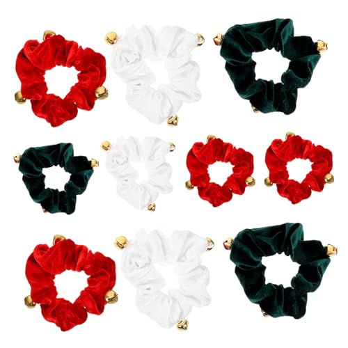 Ipetboom 10stücke Weihnachts-scrunchies Elastische Haar-bänder Haarschmuck Haar-accessoires Für Frauen Und Mädchen von Ipetboom