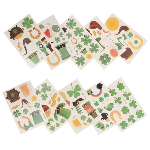 Ipetboom 10stücke Mädchen Shamrock Gesicht Aufkleber Für Saint Patrick's Day Temporäre Selbstklebende Tattoos Für Irische Festlichkeiten Und Partys Für Von Kindern Ipetboom 10stücke Mädchen Shamrock Gesicht Aufkleber Für Saint Patrick's Day Temporäre Selbstklebende Tattoos Für Irische Festlichkeiten Und Partys Für Von Kindern von Ipetboom