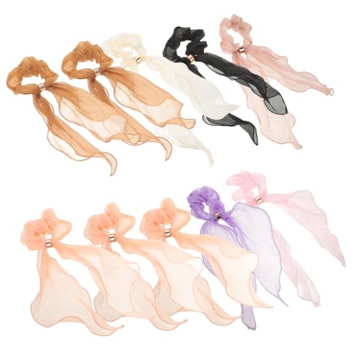 Ipetboom 10 Stücke Scrunchy Schal Farbe Haar Krawatte Frauen von Ipetboom