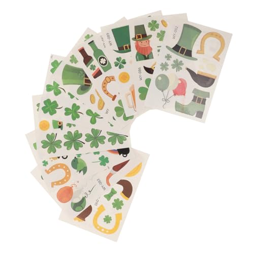 Ipetboom 10stücke Junge Mädchen St Patrick's Day Gesicht Aufkleber Temporäre Kleeblatt Für Irish Party Favors Bühnenauftritte von Ipetboom
