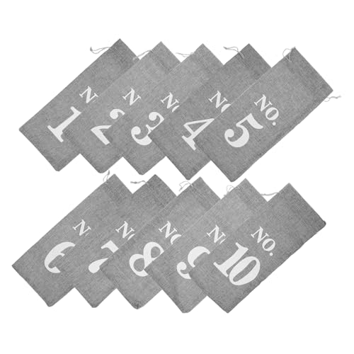 Ipetboom 10 Weinbeutel Mit Kordelzug Wiederverwendbare Flaschenverpackungsbeutel Aus Leinenimitat Für Weihnachtsgeburtstage Und Besondere Anlässe von Ipetboom