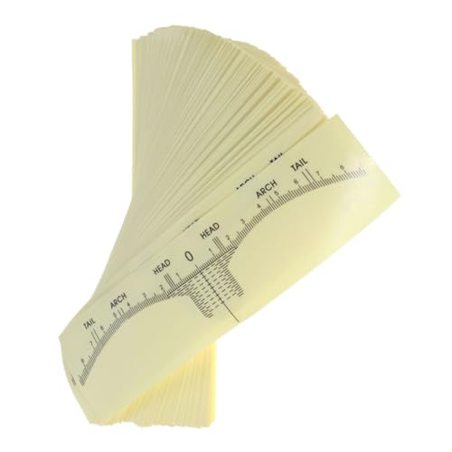 Ipetboom 100 Stk Augenbrauenlineal Aufkleber augenbrauenschablone schablonen für augenbrauen augenbrauen-schablonen Aufkleber Aufkleber wiederverwendbar Microblading-Messgerät von Ipetboom