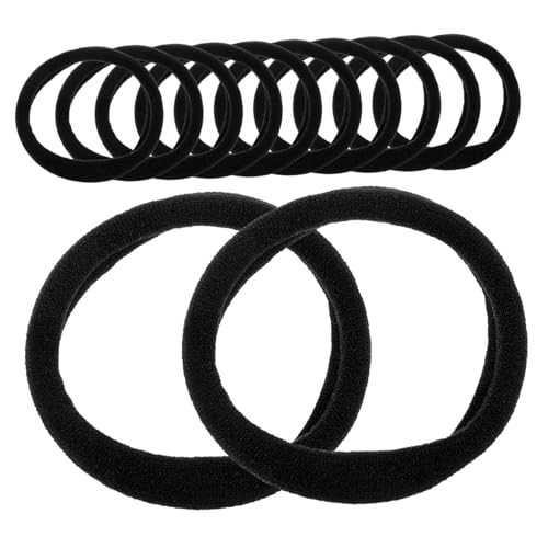Ipetboom 100 Stück Elastische Haargummis für Damen und Mädchen Nahtlose Schwarze Haarbänder mit Hoher Elastizität Haarschonende Ponytail halter Geeignet für Mittleres und Dickes Haar von Ipetboom