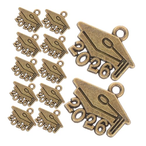 Ipetboom 100 Stück Graduation Cap Charms aus Robustem Zinklegierung Mini Anhänger für DIY Schmuckherstellung Halsketten Armbänder Schlüsselanhänger und Bastelbedarf von Ipetboom