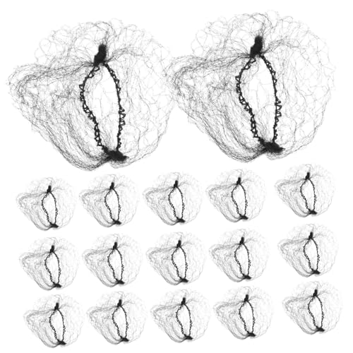 Ipetboom 100 Stück Unsichtbares Elastisches Haarnetz 6 Schwarz Dehnbar aus Nylon für Dutt und Tanzfrisuren Atmungsaktiv und Bequem für Frauen von Ipetboom