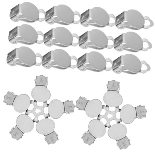 Ipetboom 100 Stück Teiliges Ohrclips Rhodium Non Pierced Ear Cuff Clip Ohrringe für Damen Mädchen Geburtstag Alltag Hochwertiges DIY Schmuckzubehör von Ipetboom
