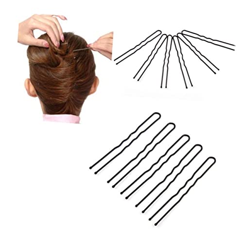 Ipetboom 100 Stück Teiliges U Förmige Haarnadeln Damen Haarklammern aus Metall mit Rutschfestem Wellenprofil und Kugeligen Spitzen für Sicheren Elastisch und Hautschonend für Alltag und von Ipetboom