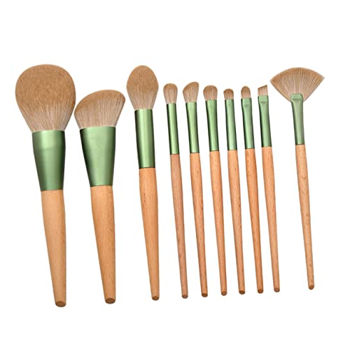 Ipetboom 10stücke Teiliges Schminkpinsel-set Mit Holzgriffen Tragbar Und Leicht Für Lidschatten Und Make-up Für Reisen Und Täglichen Gebrauch Erfüllt Verschiedene Anforderungen An von Ipetboom