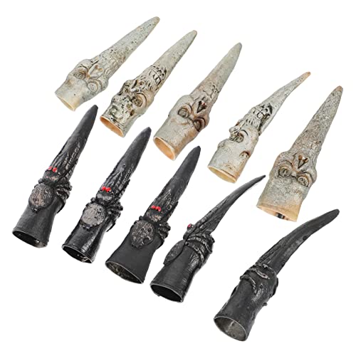 Ipetboom 10stücke Teiliges Halloween Hexenfinger Nägel Gruselige Fingerabdeckungen Für Kostümpartys Und Cosplay Spooky Witches Nails Für Schaurige Anlässe von Ipetboom