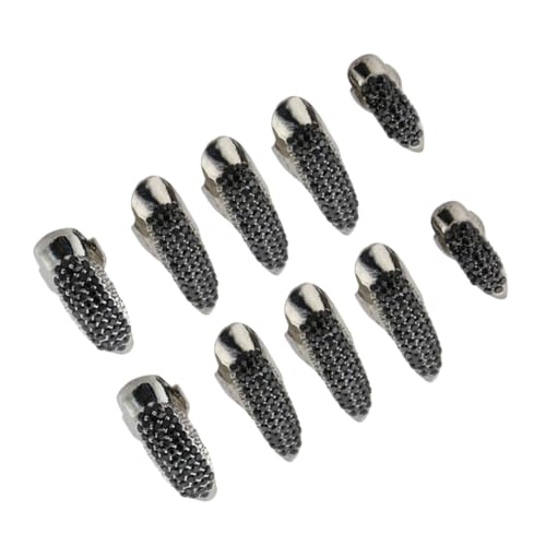 Ipetboom 10Stücke Gothic Punk Fingerringe Lange Krallen Ringe für Cosplay Kostümpartys Hochwertige Bequeme Langlebige von Ipetboom