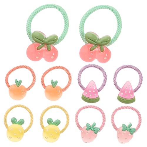 Ipetboom 10st Cartoon-kopf-seil-gummiband Babygummibänder Für Haare Kinderhaaraccessoires Für Mädchen Scrunchies Haargummis Fruchthaar Halter Niedlich Kopfbedeckung Kleine von Ipetboom