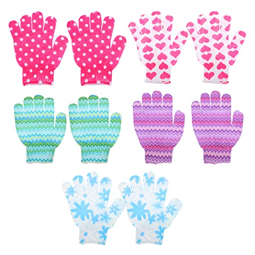 Ipetboom 10stücke Teiliges Duschhandschuhe Hautschonende Peeling-handschuhe Für Körperreinigung Und Massage Flexibel Und Langlebig Gemischte Farben Für Damen Und Herren von Ipetboom