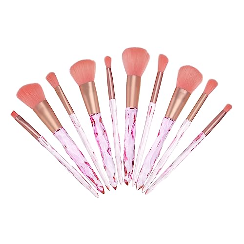 Ipetboom 10stücke Teiliges Professionelles Makeup-pinselset Mit Transparentem Kristallgriff Für Foundation Puder Concealer Und Lidschatten Für Anfänger Und Profis Leicht Und Langlebig von Ipetboom