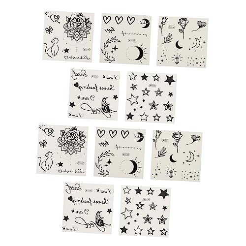 Ipetboom 10stücke Temporäre Tattoos Aufkleber Wasserdichte Hautfreundliche Tattoos Mit Schönen Mustern Für Partys Strände Und Freizeitgestaltung von Ipetboom