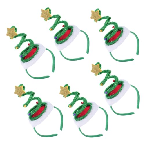 Ipetboom 12 Stk Weihnachtsfrühlingsstirnband Weihnachtsbaum Stirnband Erwachsene Kinder Weihnachtskopfbedeckung Haarschmuck Haarband dekorativer Kopfschmuck Weihnachtselemente Kopfschmuck von Ipetboom