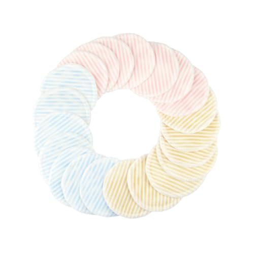 Ipetboom 12stücke Wiederverwendbare Make-up-entferner-pads Aus Bambusfaser Doppellagig Für Gesichtswaschung Mit Khaki Himmelblau Und Rosa von Ipetboom