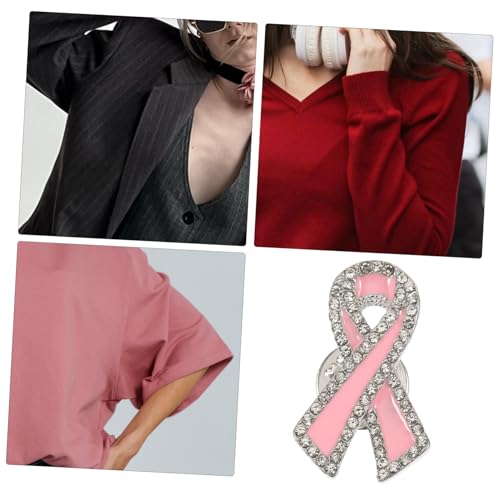Ipetboom 12 Stück Teiliges Broschen Damen mit Rotem Glitzer schleifen design Brustkrebs bewusstsein Anstecknadeln für Anzug Schal Hut Langlebig und Modisch für Charity veranstaltungen von Ipetboom