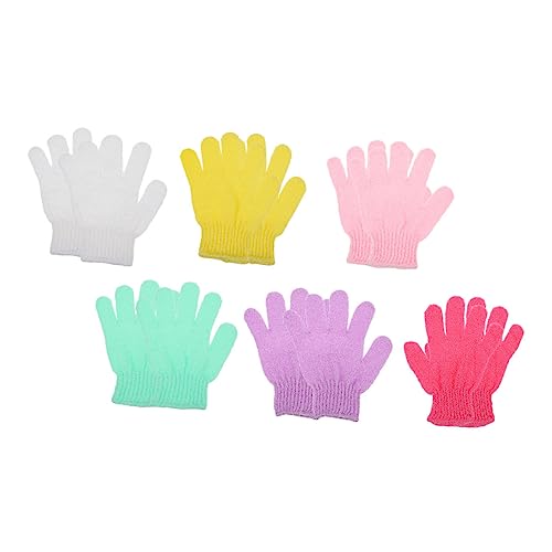 Ipetboom 12 Stück Teiliges Peeling Handschuh Doppelseitig Hautfreundlich Fördert Durchblutung für Damen und Herren Einheitsgröße Vielseitig als Dusch und Körperpeeling Badhandschuh von Ipetboom