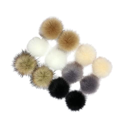 Ipetboom 12 Stück Teiliges Plüschbälle mit Gummiband Künstliche Flauschige Haarbälle Sichere Geruchsfreie DIY Hüte Schmuck Anhänger Vielseitig für Kostüme Rucksäcke Schlüsselanhänger und von Ipetboom