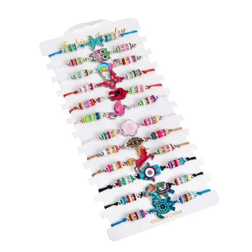 Ipetboom 12 Stück Teiliges Verstellbares Armbandset Polymer Tonperlen für Frauen Vielseitig Tragbar Armband oder Fußkettchen Perfektes für Besondere Anlässe von Ipetboom