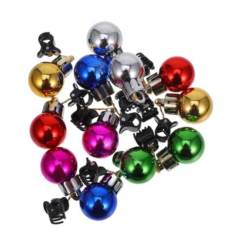 Ipetboom 12 Stück Teiliges Weihnachts Bartkugeln Bunte Bart Ornamente mit Clips Festliche Gesichts Haar Dekoration für Männer Weihnachtsdeko für Partys und Cosplay Zufällige von Ipetboom